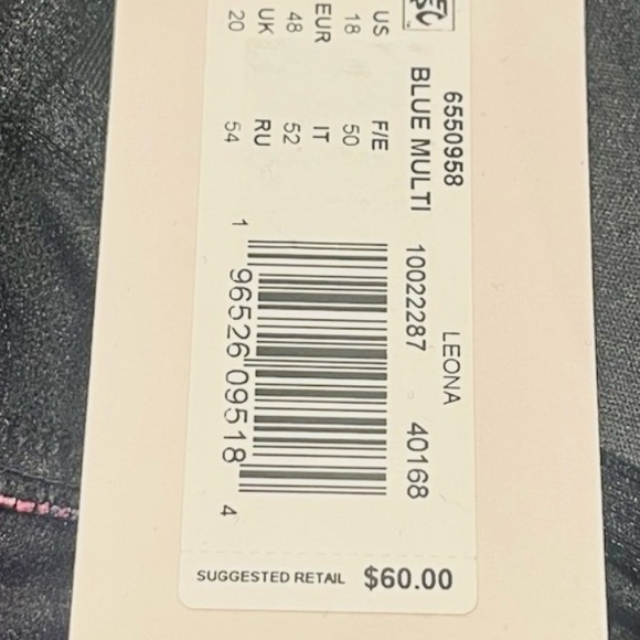 TrimShaper Pink and Blue Two Tier Ruffle Tankini Top Swim Women’s Size 18 NWT - Picture 9 of 13